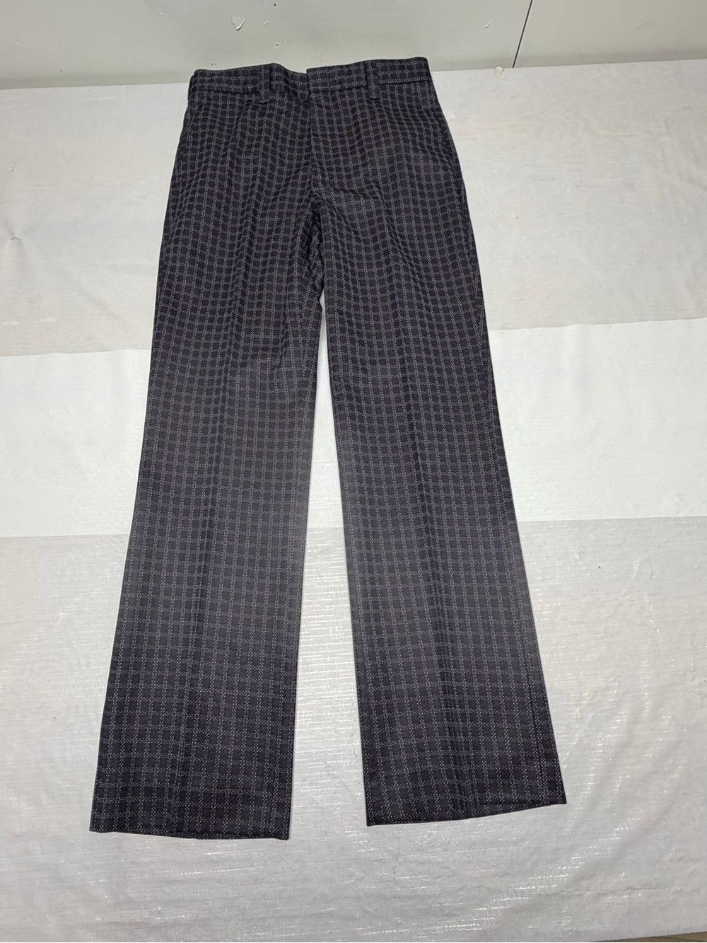 Farah Dark Gray Checked Men's Dress Pants
